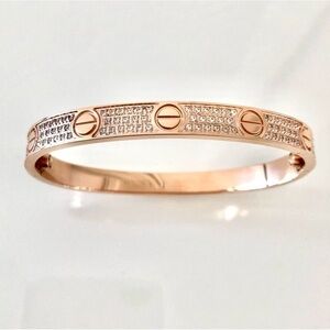 Rose Gold Pavé Screw Bracelet Classic Model